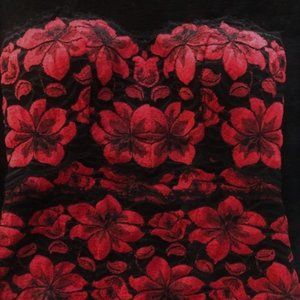 Neiman Marcus Cosabella Corset Bustier Top Red Black NWT Small $178 Made N Italy